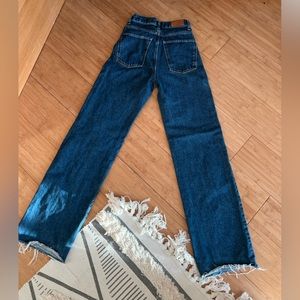 MANGo Highwaisted Wide-leg Blue Jeans